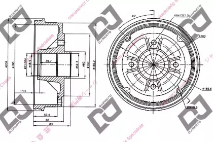 Тормозный барабан DJ PARTS BR1044